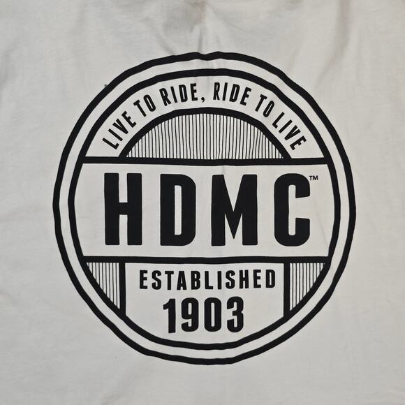 Harley-Davidson Men's Lightning Bolt Slim Fit Baseball Tee 3XL, White 96232-18VM - Picture 10 of 10